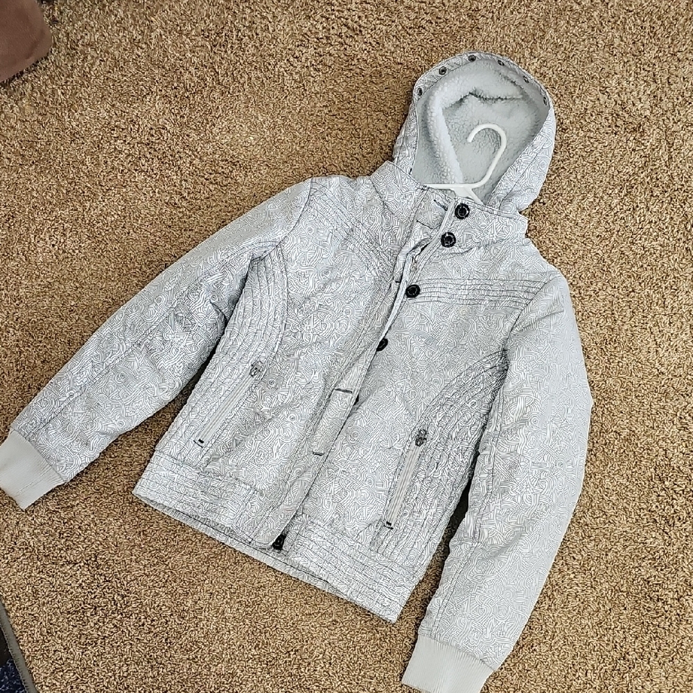 Element Gray Hooded Jacket With Pattern - image 1